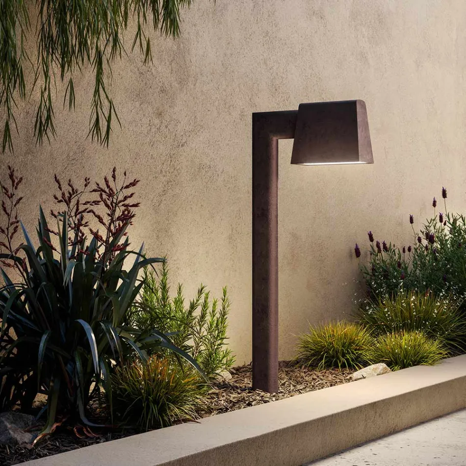 Utomhuslyktstolpe i antikbrun metall 2 höjder - Saint Tropez av Il Fanale Viadurini