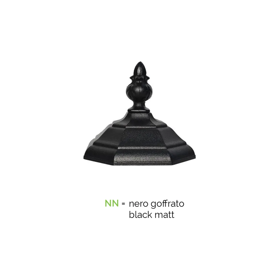 Trädgårdslampa 2 lampor i aluminium vintagestil gjord i Italien - Leona Viadurini