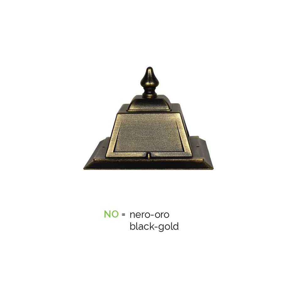 Trädgårdslampa i vintagestil i aluminium och glas Tillverkad i Italien - Doroty Viadurini