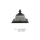 Trädgårdslampa i vintagestil i aluminium och glas Tillverkad i Italien - Doroty Viadurini