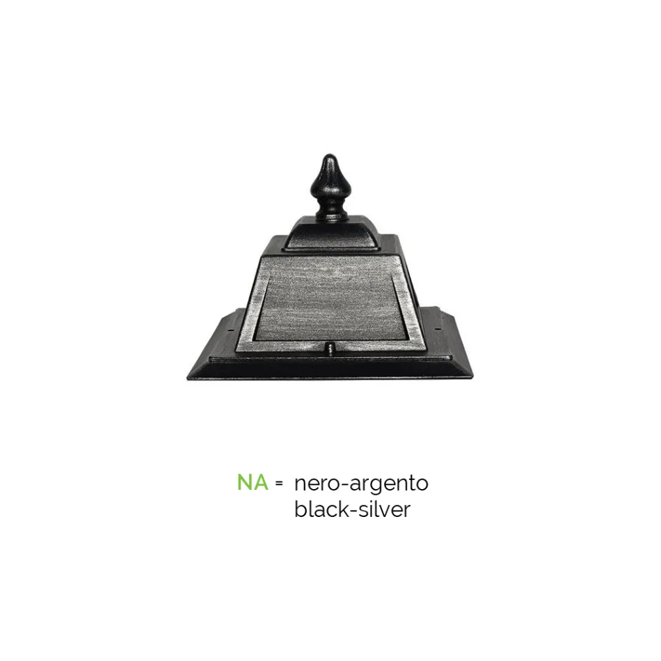 Trädgårdslampa i vintagestil i aluminium och glas Tillverkad i Italien - Doroty Viadurini