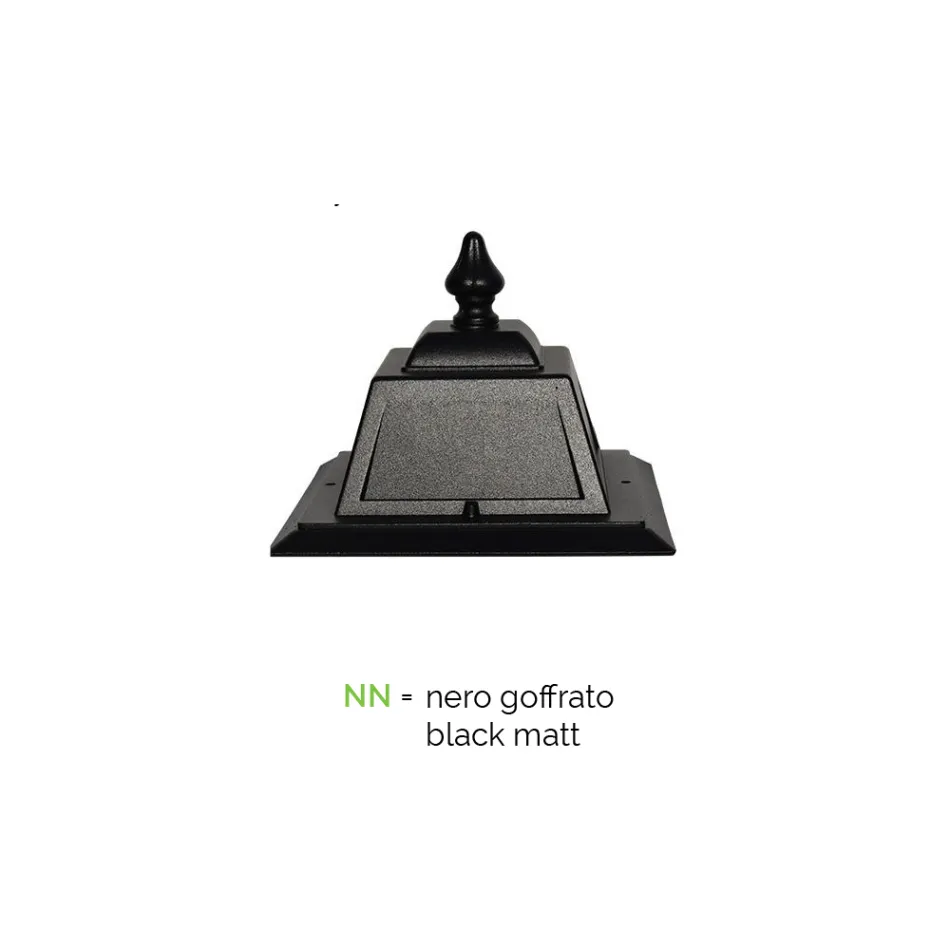 Trädgårdslampa i vintagestil i aluminium och glas Tillverkad i Italien - Doroty Viadurini