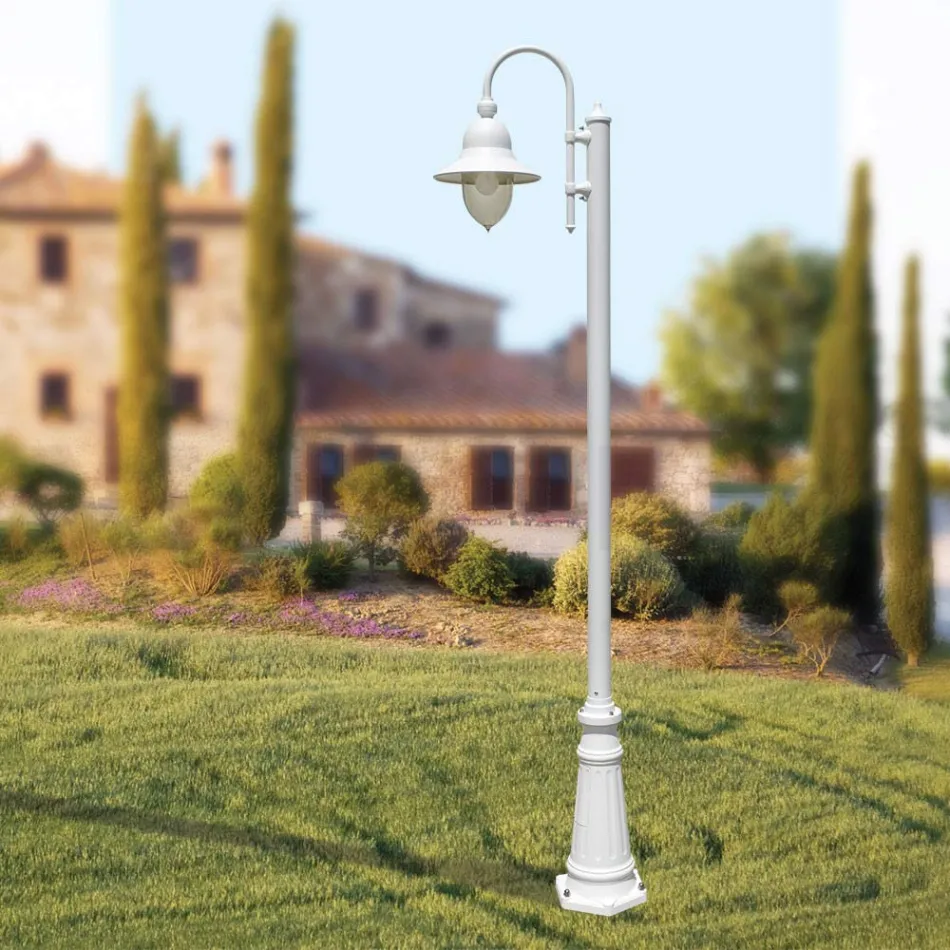 Trädgårdslampa i vintagestil i aluminium Tillverkad i Italien - Cassandra Viadurini