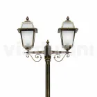 Utomhuslampa med två lampor i aluminium tillverkad i Italien, Kristel Viadurini