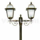 Utomhuslampa med två lampor i aluminium tillverkad i Italien, Kristel Viadurini