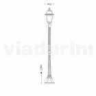 Streetlight för klassisk utomhus tillverkad i Italien, Kristel Viadurini