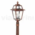 Utomhus lampa stolpe i gjuten aluminium tillverkad i Italien, Kristel Viadurini