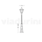 Vintage utomhuslampa i vit aluminium Tillverkad i Italien - Terella Viadurini