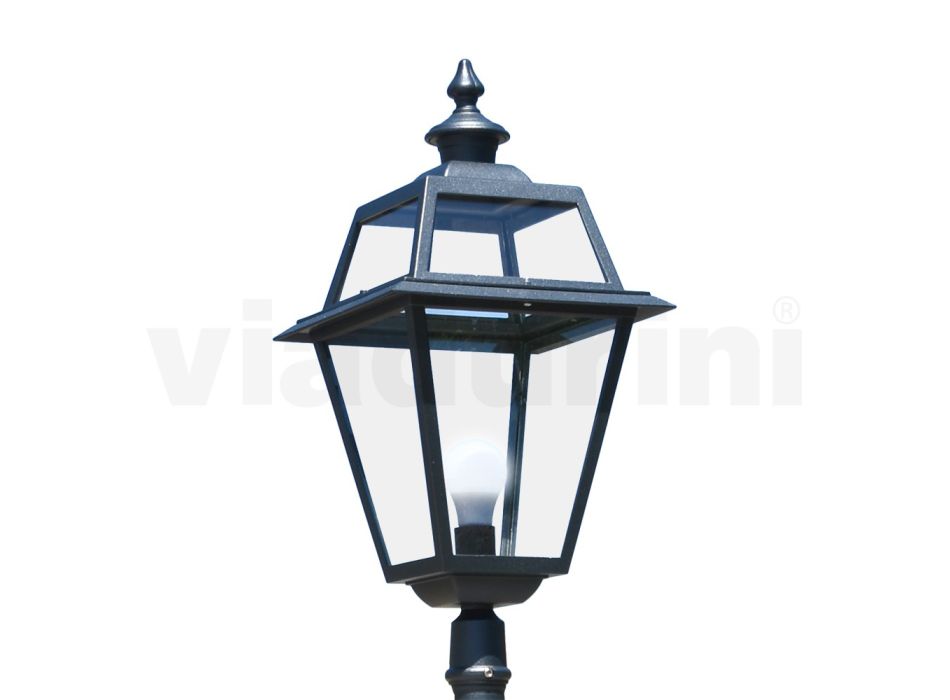 Lampa i vintagestil i aluminium och glas Tillverkad i Italien - Vivian Viadurini