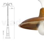 Vintage lampa med 3 lampor i aluminium och mässing Tillverkad i Italien - Adela Viadurini