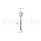 Vintage utomhuslampa i vit aluminium Tillverkad i Italien - Terella Viadurini