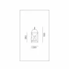 Vägglykta med klassiskt designljus i mässing - Lanterne av Il Fanale Viadurini