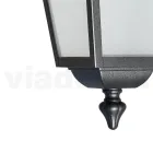 Trädgårdstaklykta i antracitaluminium och sandblästrat glas - Elric Viadurini