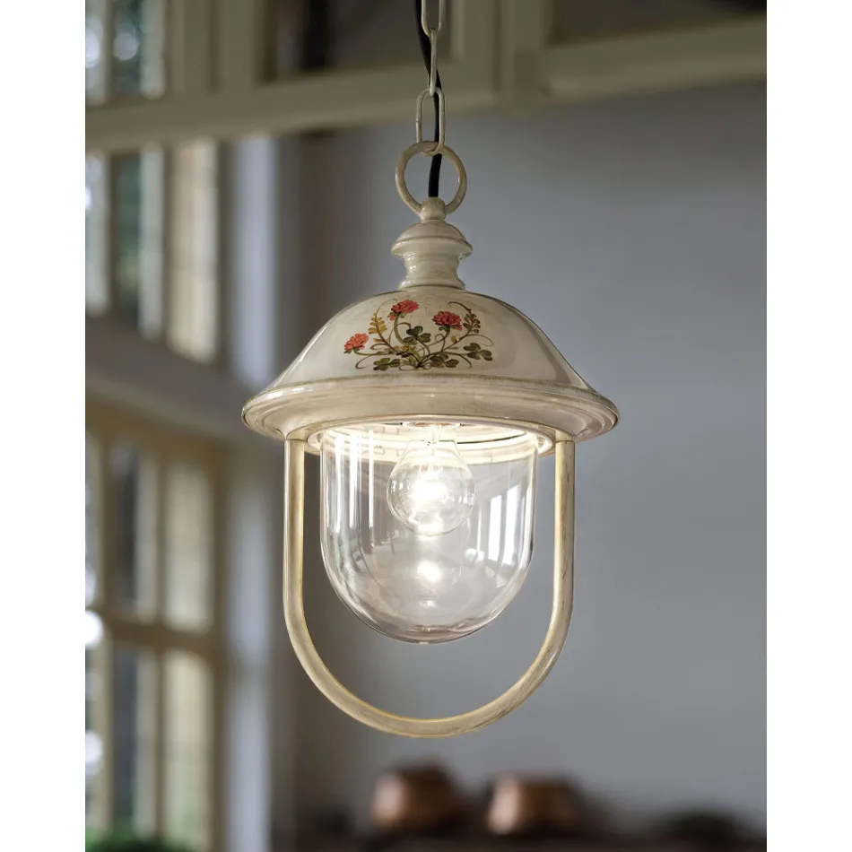 Utomhusupphängningslykta i handmålad aluminium - Bari Viadurini