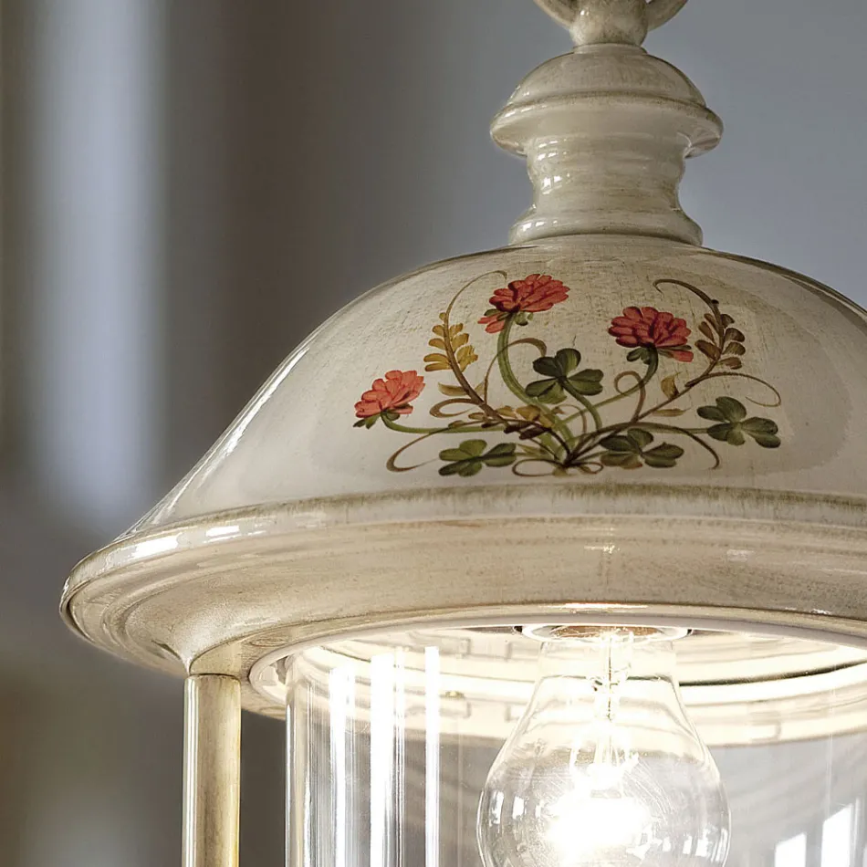 Utomhusupphängningslykta i handmålad aluminium - Bari Viadurini