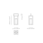 Utomhuslykta med svart aluminiumstruktur Tillverkad i Italien - Eve Viadurini