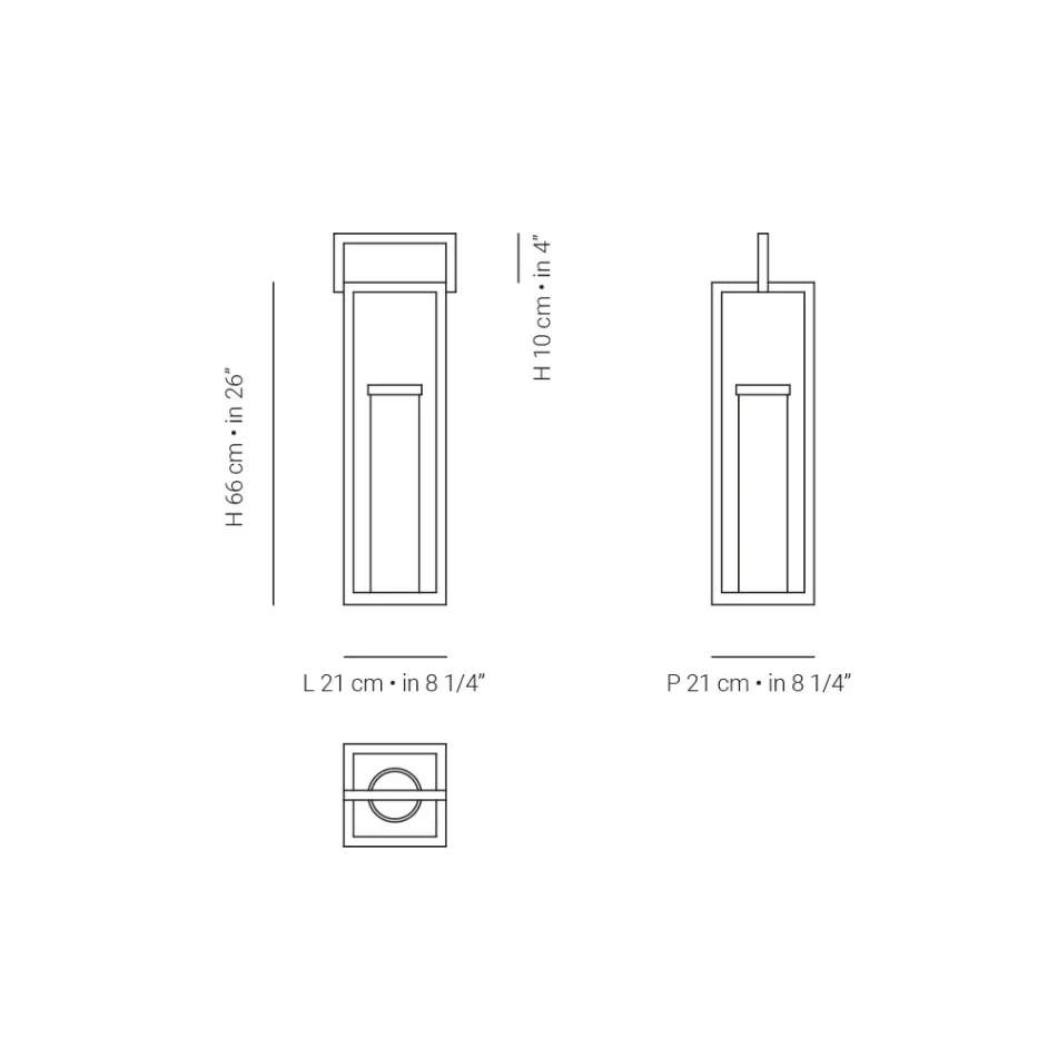 Utomhuslykta med svart aluminiumstruktur Tillverkad i Italien - Eve Viadurini