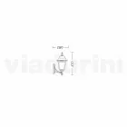 Vägggarden aluminiumslantern gjord i Italien, Aquilina Viadurini