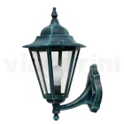 Trädgårdslykta i transparent glas och 5 aluminiumfinishar - Pinako Viadurini