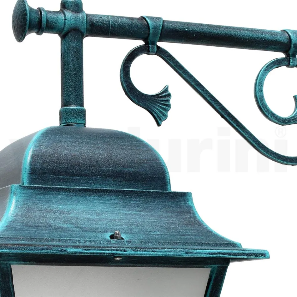 Utomhusvägglykta i aluminium och sandblästrat glas - Alchemist Viadurini