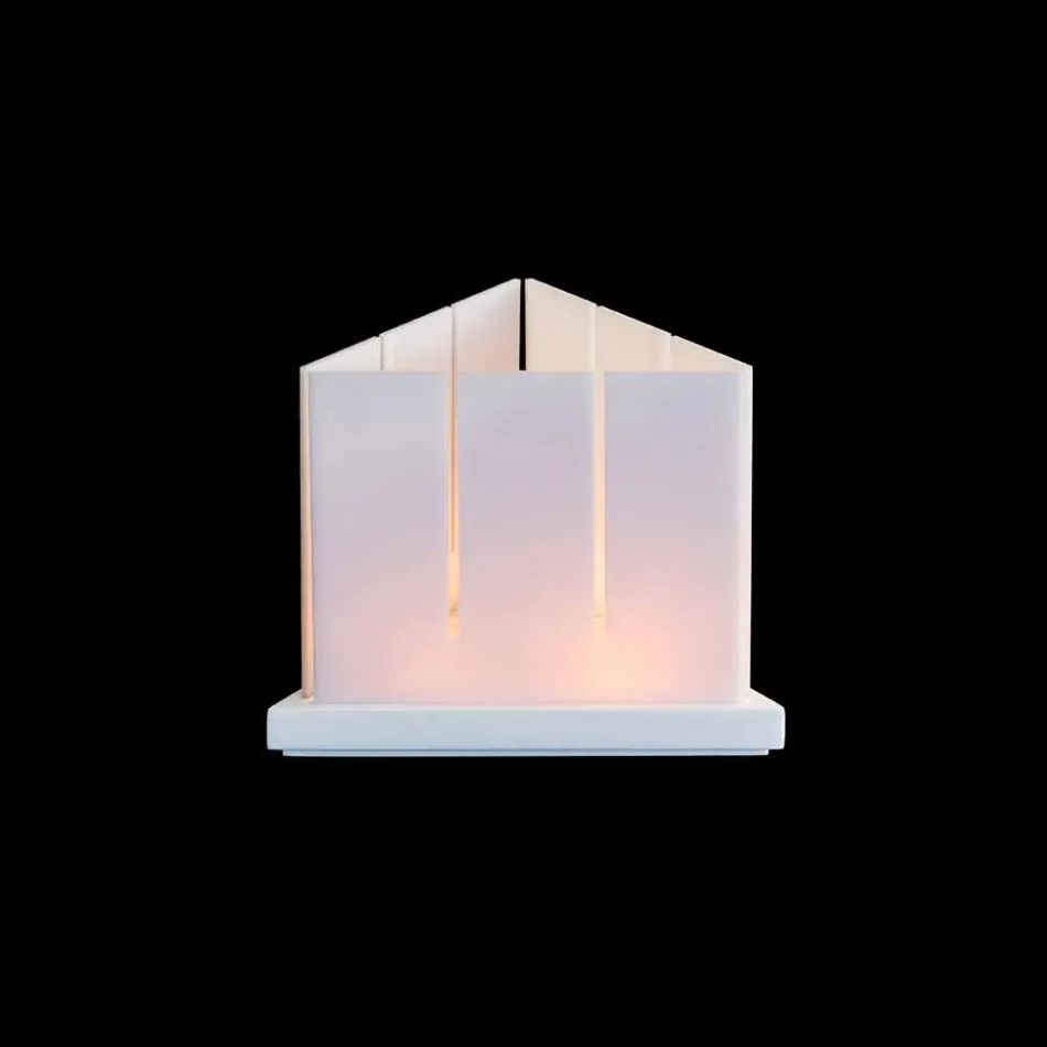 Triangulärt design vardagsrum Vit Corian Lantern - Sisifo Viadurini