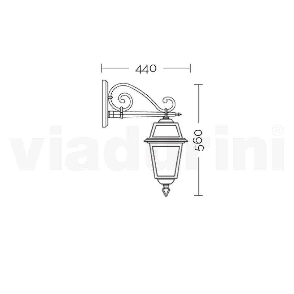 Utomhuslykta gjord av antracitaluminium och glas tillverkad i Italien - Elric Viadurini