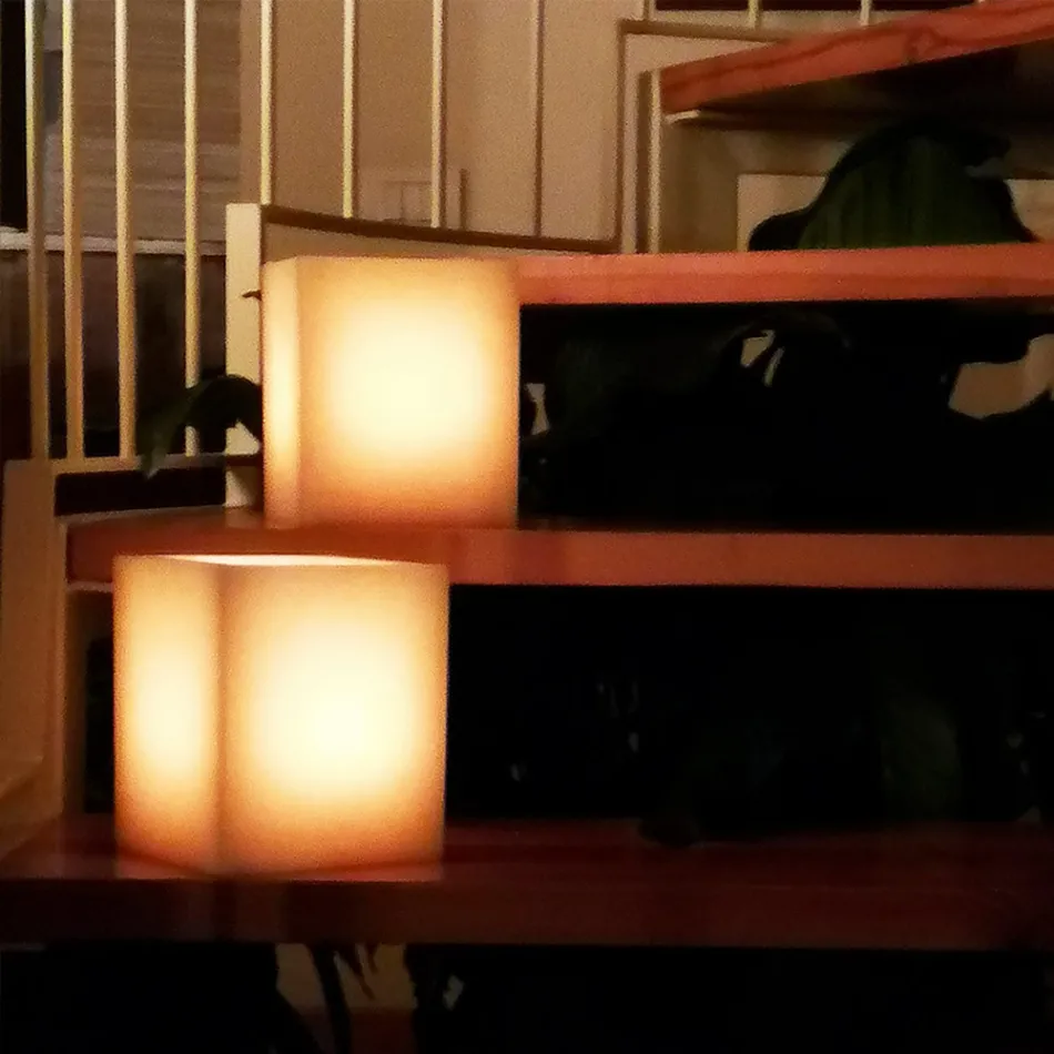 Doftlykta i Scratched Effect Wax med värmeljus Made in Italy - Famme Viadurini