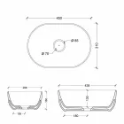 Handfat 45x32cm keramiska bänkskiva Italien Star gjort, modern design Viadurini