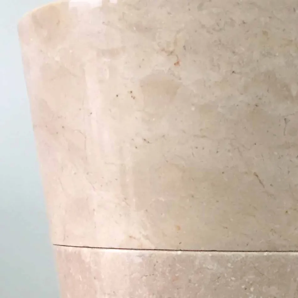 Igor handmålade, blanka, vita koniska piedestal handfat Viadurini