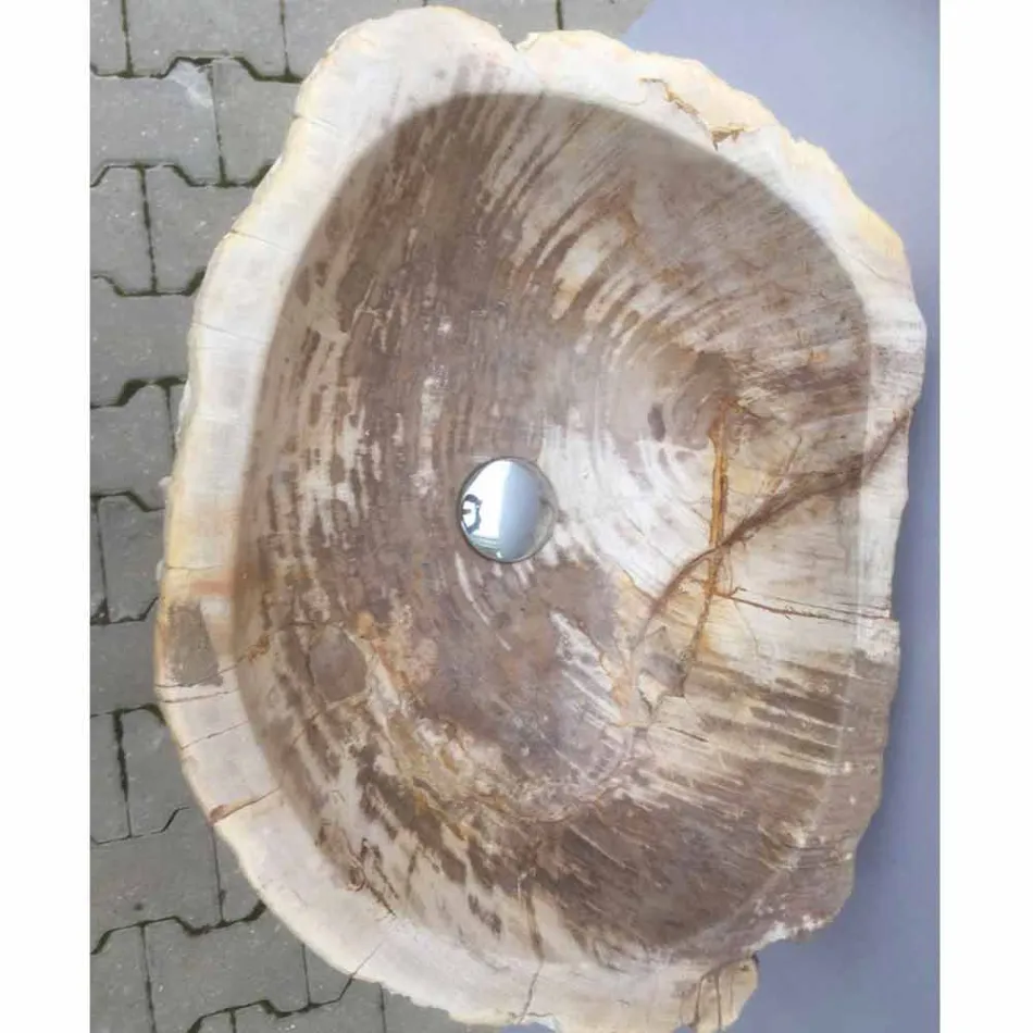 Design piedestal handfat i Ley natursten, handgjord Viadurini