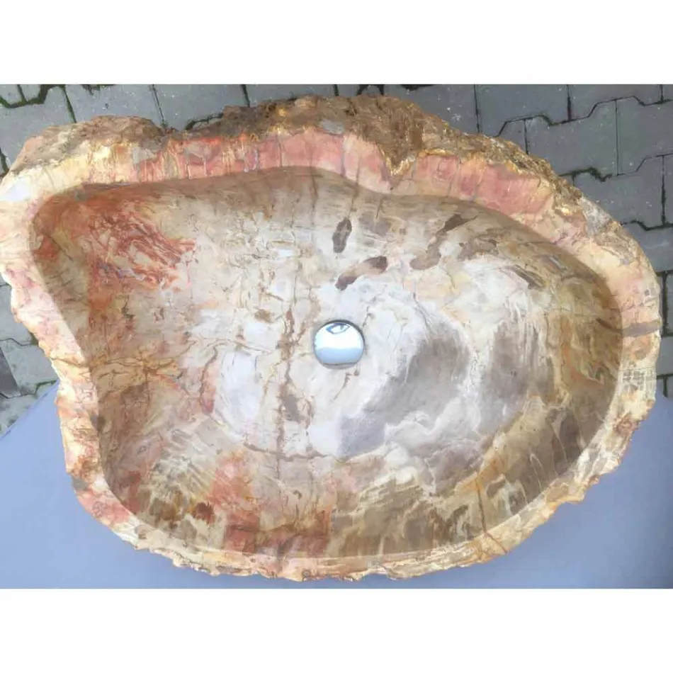 Design piedestal handfat i Ley natursten, handgjord Viadurini