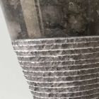 Pedestal handfat i mörkgrå natursten Fara, unikt stycke Viadurini