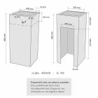 Tvättställ Sten kolumn Natural Black Balik Viadurini