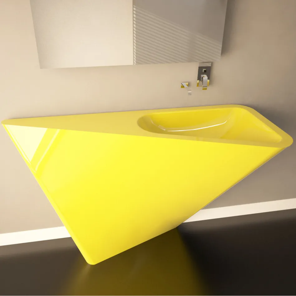 Modernt piedestal handfat tillverkat av Mullet Viadurini