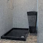 Handfat Column Pyramid sten Natural Black Nias Viadurini