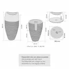 Handfat Column sfäriska sten Natural Smoke Gili Viadurini