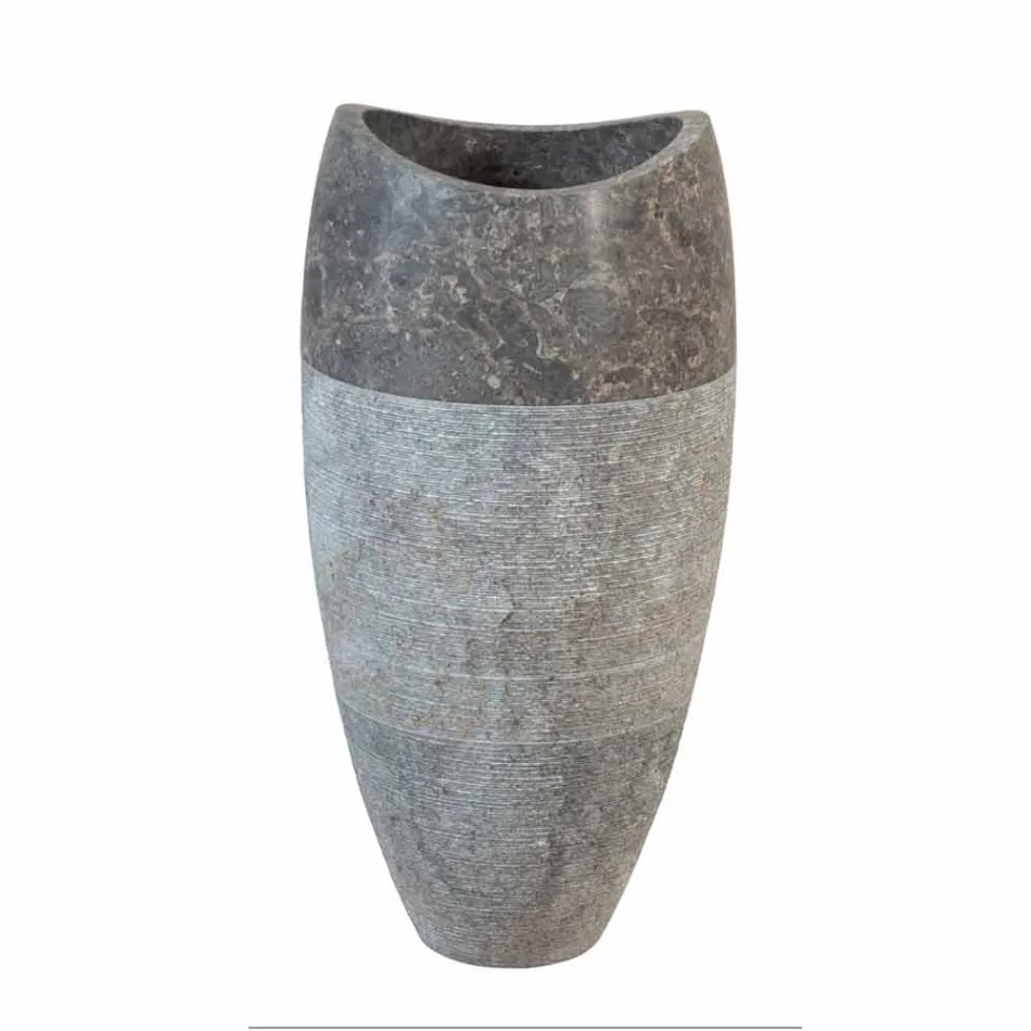 Handfat Column sfäriska sten Natural Smoke Gili Viadurini