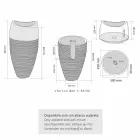 Handfat Column sfäriska sten Natural Black Gili Viadurini