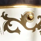 Inbyggt handfat dekorerat i eldlera och guld gjord i Italien, Otis Viadurini