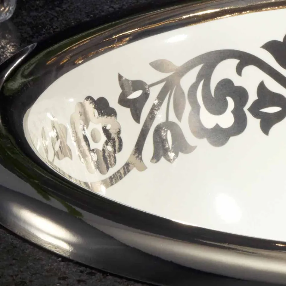 Inbyggd barock inbyggd handfat i eldlera tillverkad i Italien, Otis Viadurini