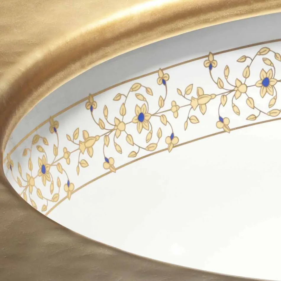 Barock design inbyggd handfat i brandlera gjord i Italien, Egeiska havet Viadurini