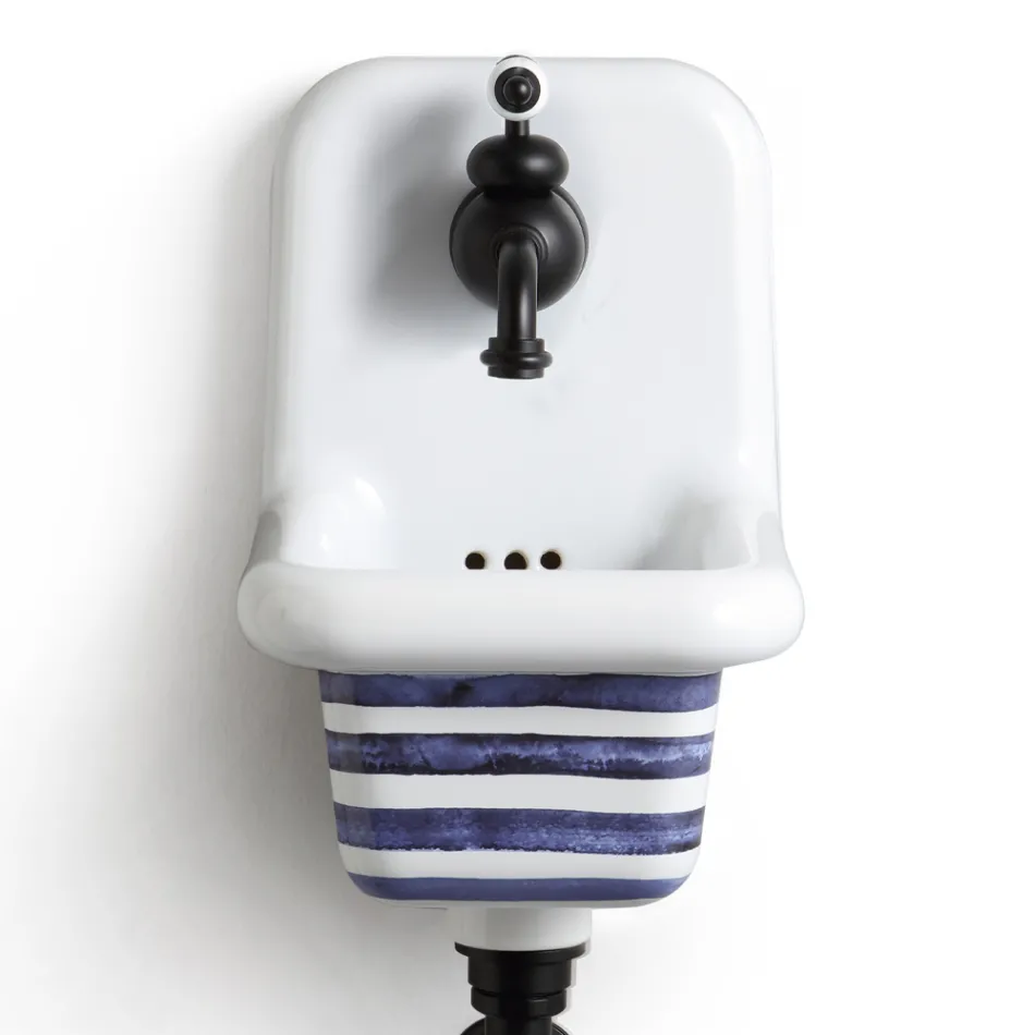 Modern design Mönstrad keramisk väggmonterad tvättställ 26 cm - Jordanien Viadurini