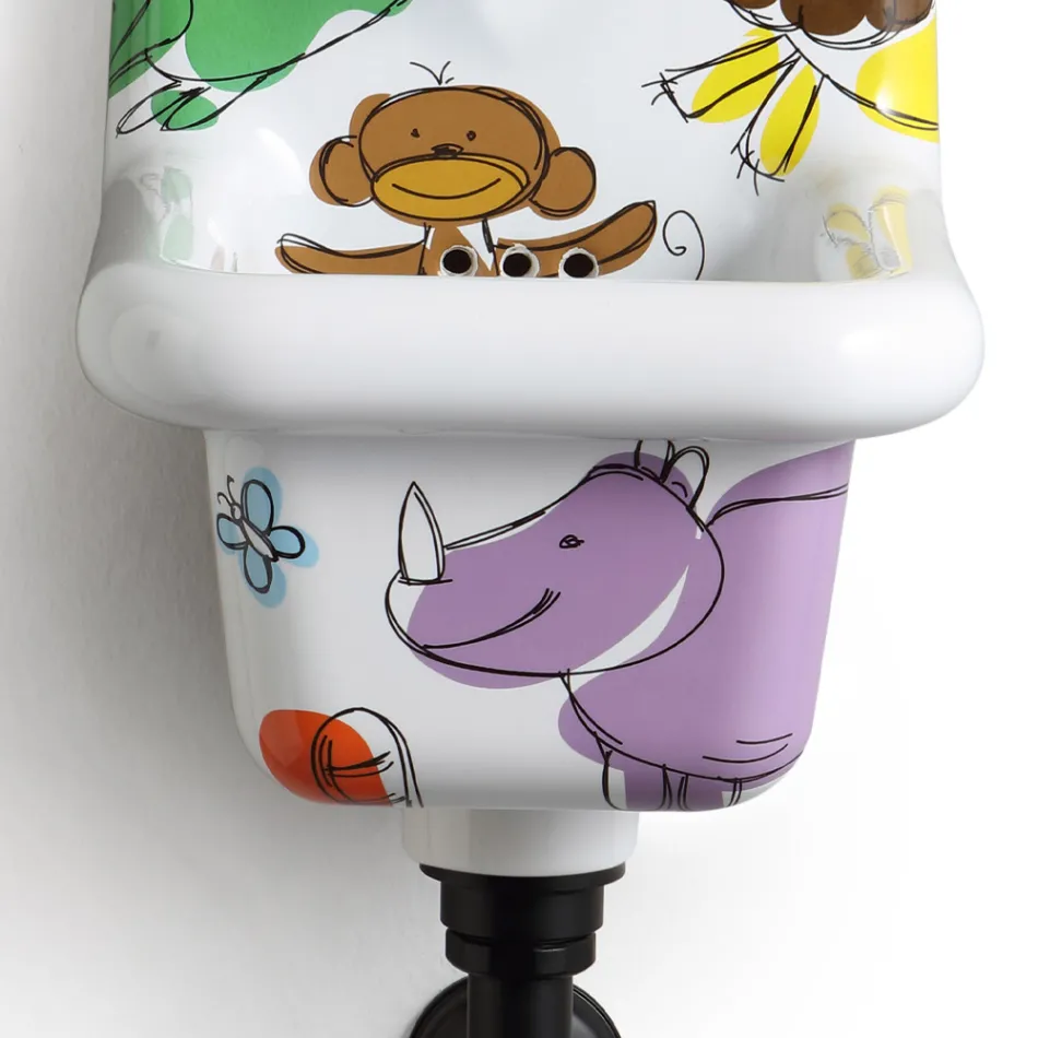 Modern design Mönstrad keramisk väggmonterad tvättställ 26 cm - Jordanien Viadurini