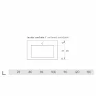 Modernt upphängnings handfat i Luxolid tillverkat i Italien, Ruffano Viadurini