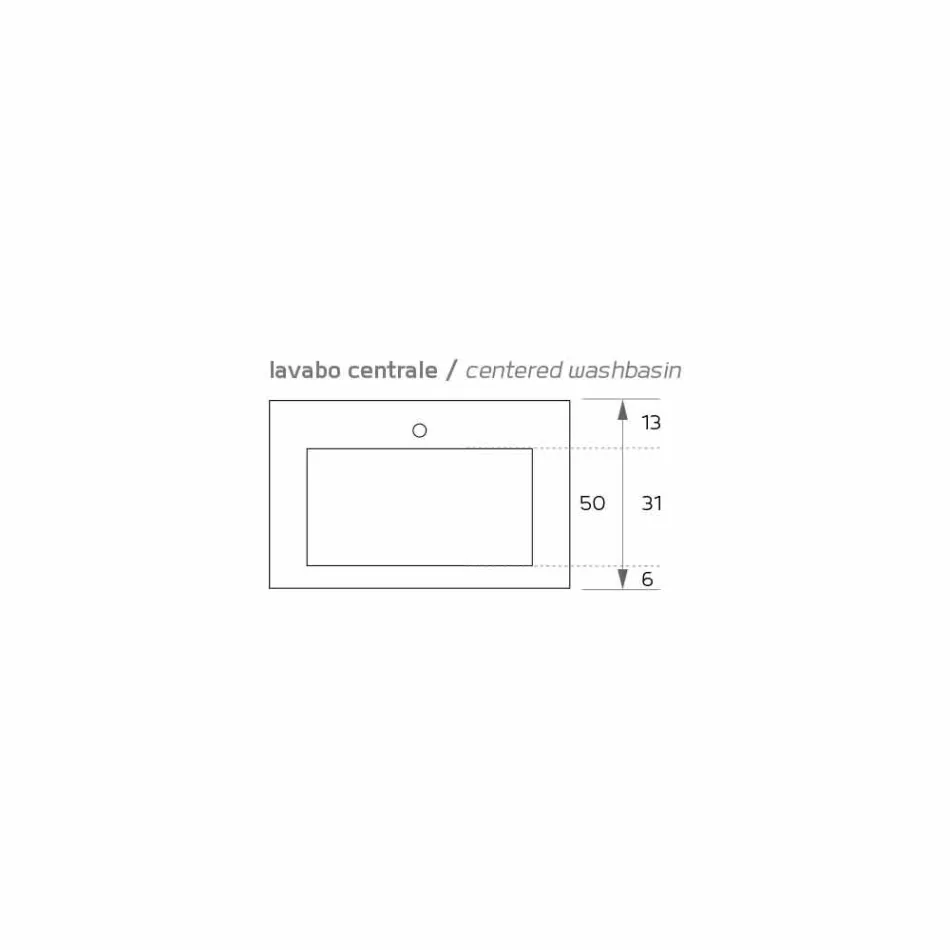 Modernt upphängningsvask i Texolid tillverkat i Italien, Rufina Viadurini