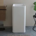 Fristående fyrkantigt keramiskt handfat med modern design - Papavero Viadurini