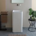 Fristående fyrkantigt keramiskt handfat med modern design - Papavero