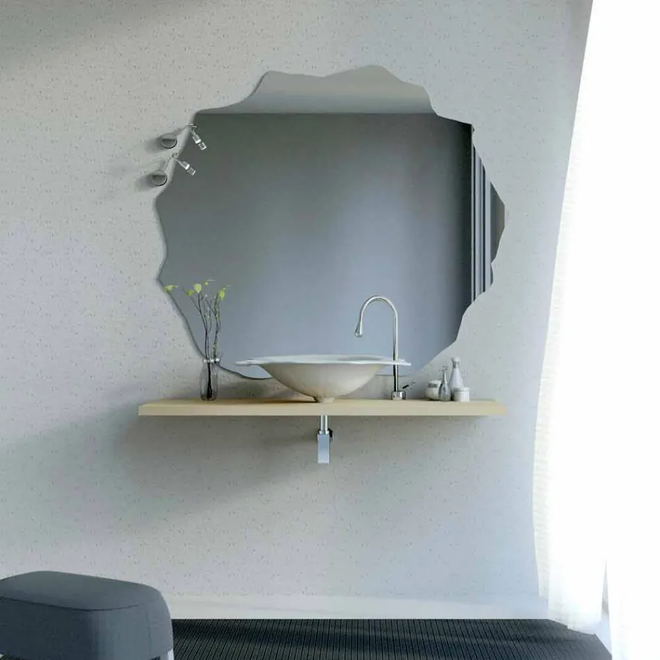 Modernt design handfat i form av ett Faruglium blad Viadurini