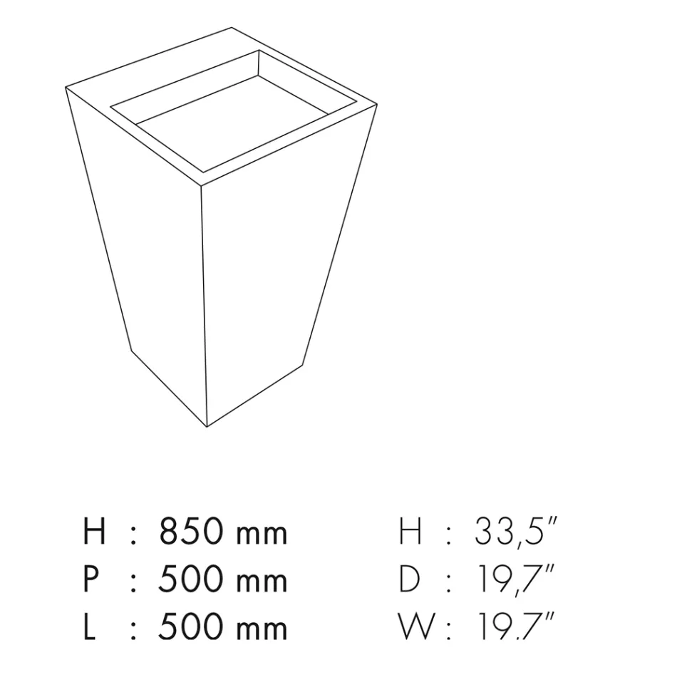 Kolumn Badrumstvättställ i porslinsstengods Tillverkad i Italien - Baia Viadurini