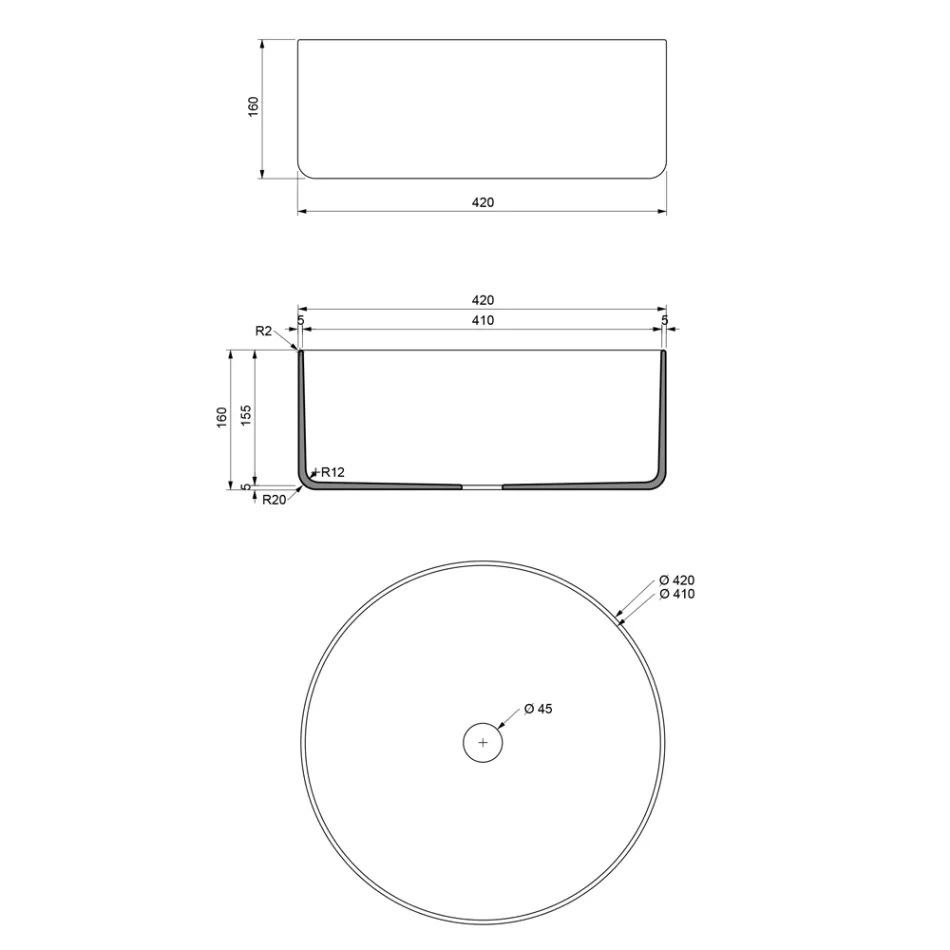 Blå Bänkskiva Badrumstvättställ av eldfast lera - Tatiana Viadurini